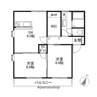 Ⅲ大嶋レジデンスC・D【1階】の間取り
