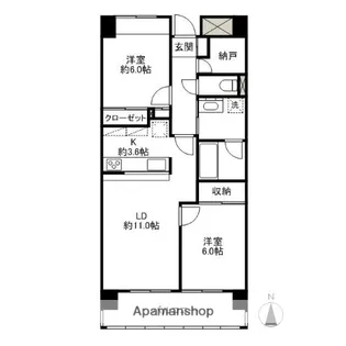ハートフルライフIWASA1【3階】の間取り