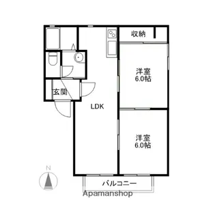 群馬県前橋市上泉町【アパート】の間取り