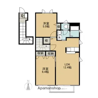 グランドソレイユA・B・C【2階】の間取り