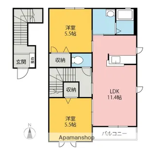 マーブルⅡ【2階】の間取り