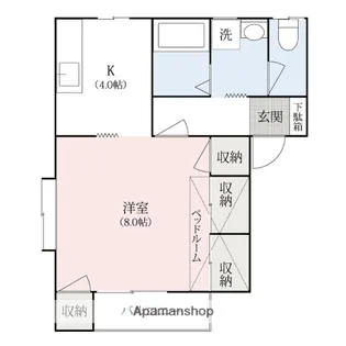 カナリヤハイツ【1階】の間取り