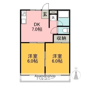 メロータウン【2階】の間取り