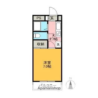 ブラウンハイツ表町【4-A号室】の間取り