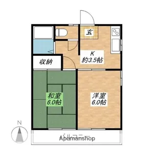 ファミール金井【B102号室】の間取り