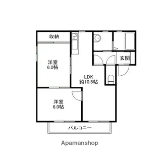 パーシモンABCD【1階】の間取り