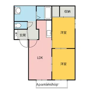 パーシモンABCD【1階】の間取り