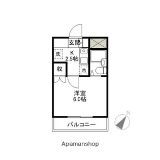 GS広瀬【201号室】の間取り