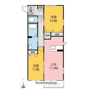 ベルクレスト【2階】の間取り