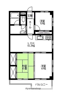 ヴィラ前橋【502号室】の間取り