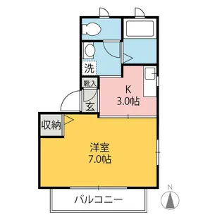 コスモコーポ【1階】の間取り