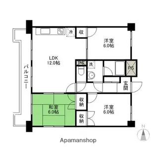 エルドラードハイツ【502号室】の間取り