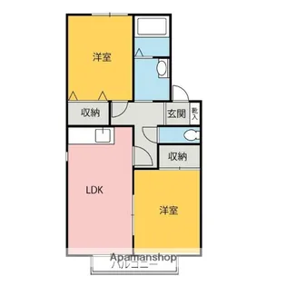 ボヌールA・B(青柳)【1階】の間取り