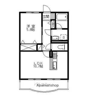 MULBERRY・K【302号室】の間取り