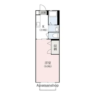 群馬県前橋市南町3丁目【アパート】の間取り