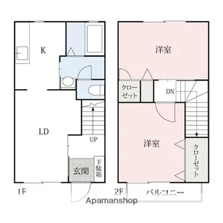 ウェルコリーヌ【1階】の間取り