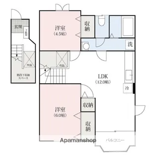 シャルマンハイツ【1階】の間取り