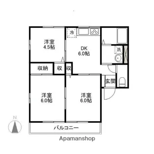 アルペジオA・B・C・D【D201号室】の間取り