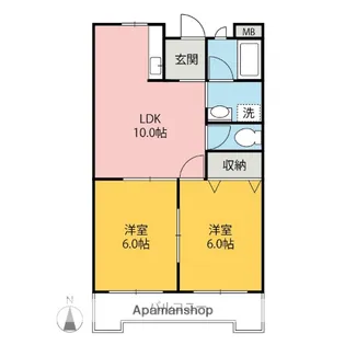 市川建設第1ビル【2階】の間取り