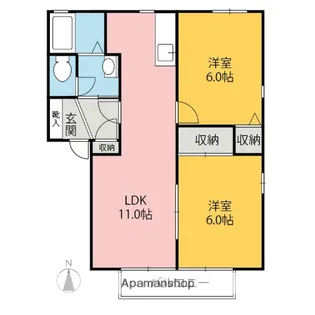 オークスC・D【1階】の間取り