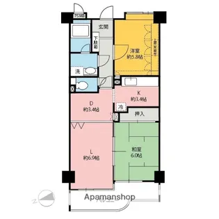 ウィンベルコーラス前橋第一【403号室】の間取り