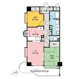 ウィンベルコーラス前橋第一【201号室】の間取り