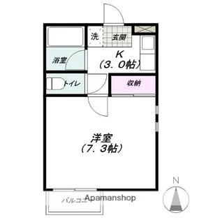 シティハイツランA・B・C【A101号室】の間取り