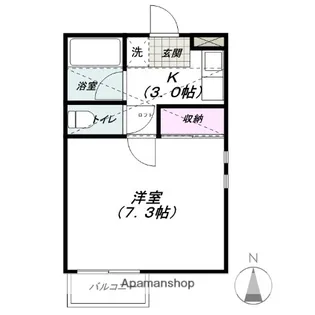 シティハイツランA・B・C【A201号室】の間取り