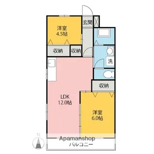 ハイツイナバ【2階】の間取り