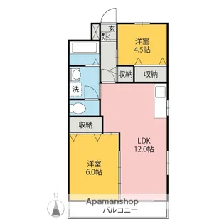 ハイツイナバ【2階】の間取り