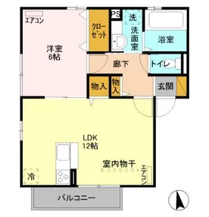 サンライズ【2階】の間取り