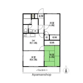 エクセルハイツ石倉【3階】の間取り