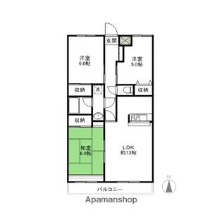 シンワマンション【5階】の間取り
