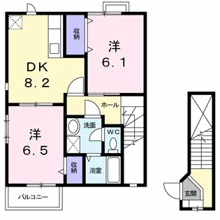 フォレストⅠ【2階】の間取り