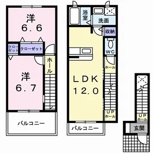 エムパレス 前橋【2階】の間取り