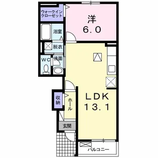 メゾン WISTERIA【1階】の間取り