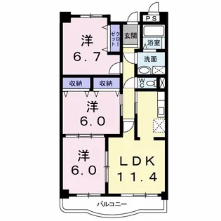 ピーノヴィアーレ前橋【5階】の間取り