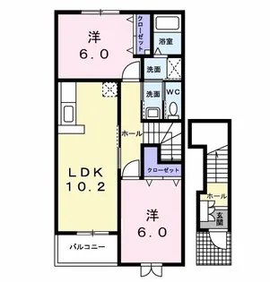 サンリット Ⅱ【2階】の間取り