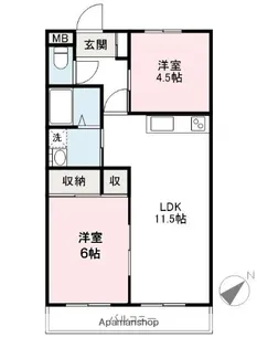 前橋昭和ビル【2階】の間取り