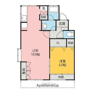 プレザージュ中島【1階】の間取り