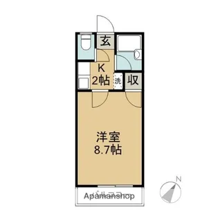 プチポンドゥ【205号室】の間取り