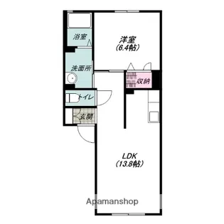 ラ・メゾン・イッコクB棟【1階】の間取り