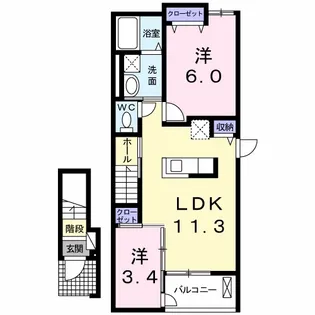エスポワール【2階】の間取り