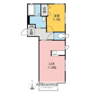 群馬県前橋市河原浜町【アパート】の間取り