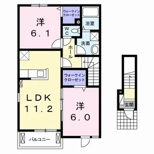 ラディエンスA【2階】の間取り