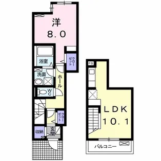 ブライト・アンジュ【1階】の間取り