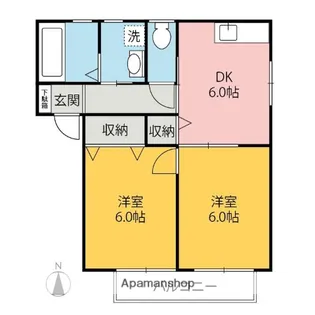 群馬県前橋市青葉町【アパート】の間取り