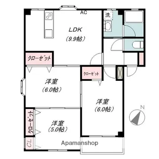 フェアウィンド【102号室】の間取り