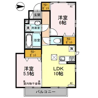 ハイグレードみずほ野 Ⅲ【1階】の間取り