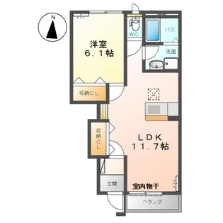 エスポア スカイ【1階】の間取り
